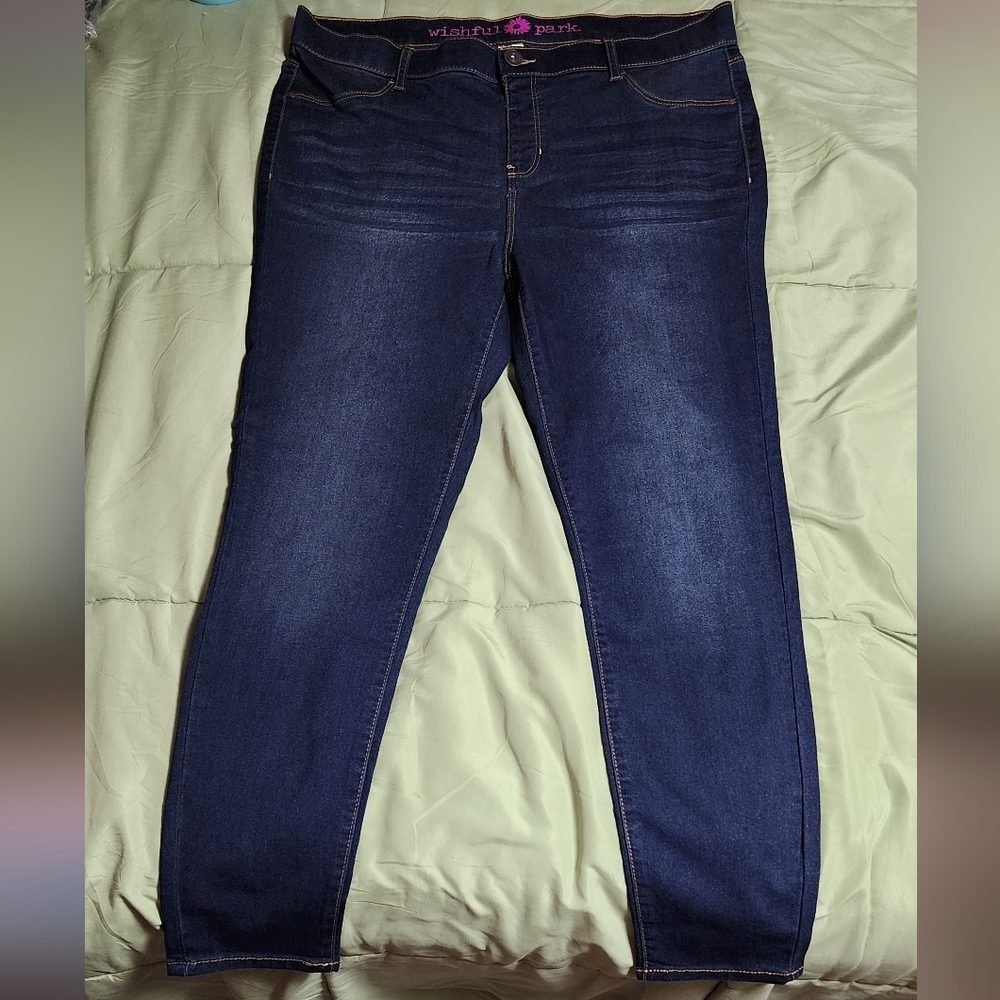 Wishful Park Dark Blue Skinny Jeans